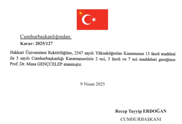 Yeni Hakkari Üniversitesi rektörü kim oldu? Hakkari Üniversitesi Rektörü Prof. Dr. Musa Genççelep kimdir, kaç yaşında, nereli, branşı ne?