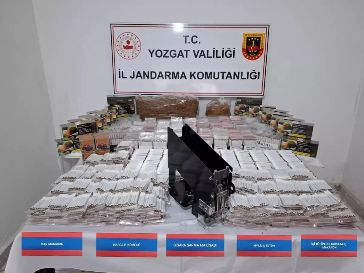 Yozgat'ta Jandarma Kaçak Tütün Operasyonu Düzenledi