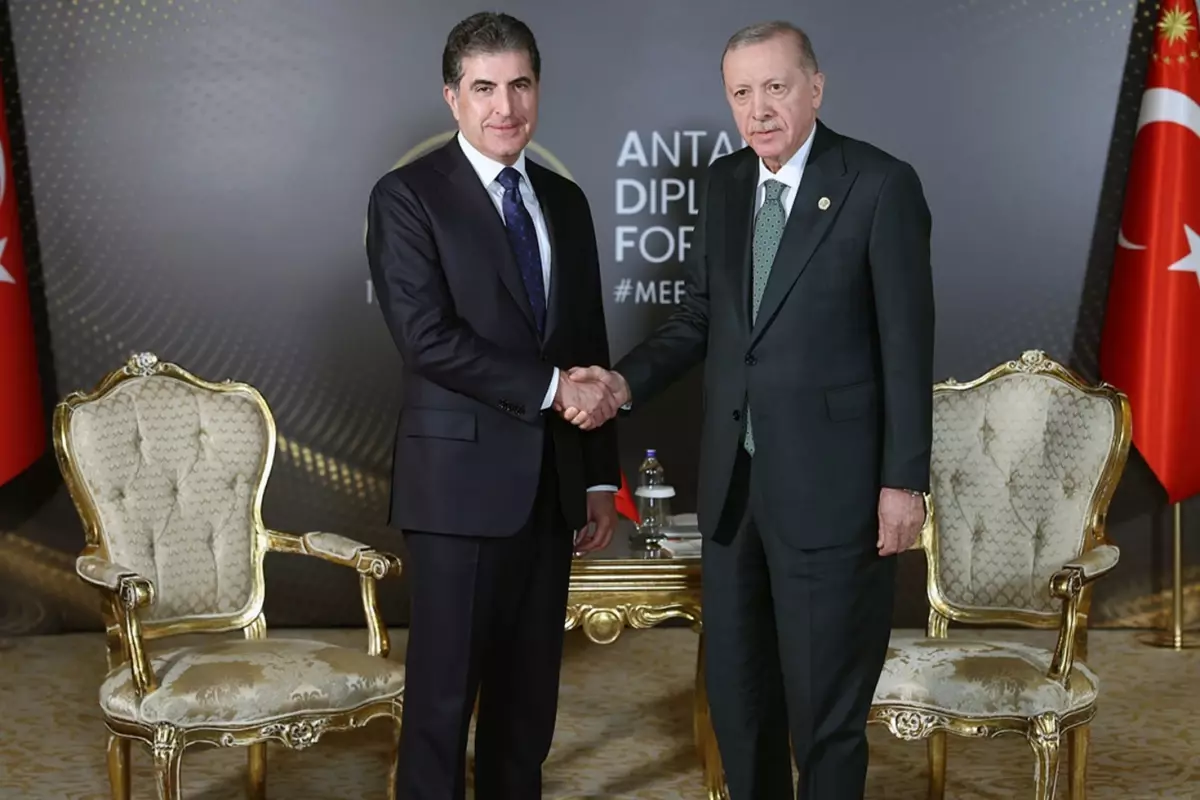 Cumhurbaşkanı Erdoğan, IKYB Başkanı Barzani'yi kabul etti