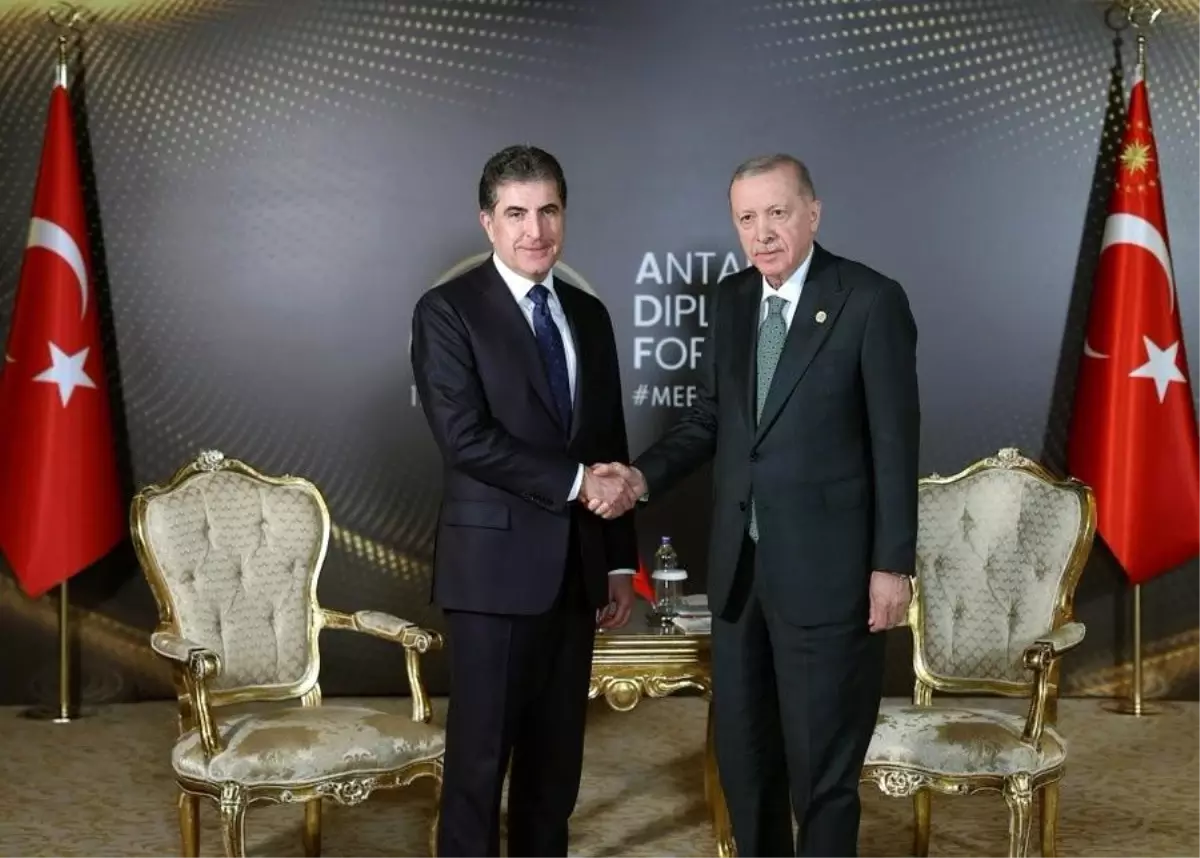 Cumhurbaşkanı Erdoğan, IKYB Başkanı Barzani'yi kabul etti