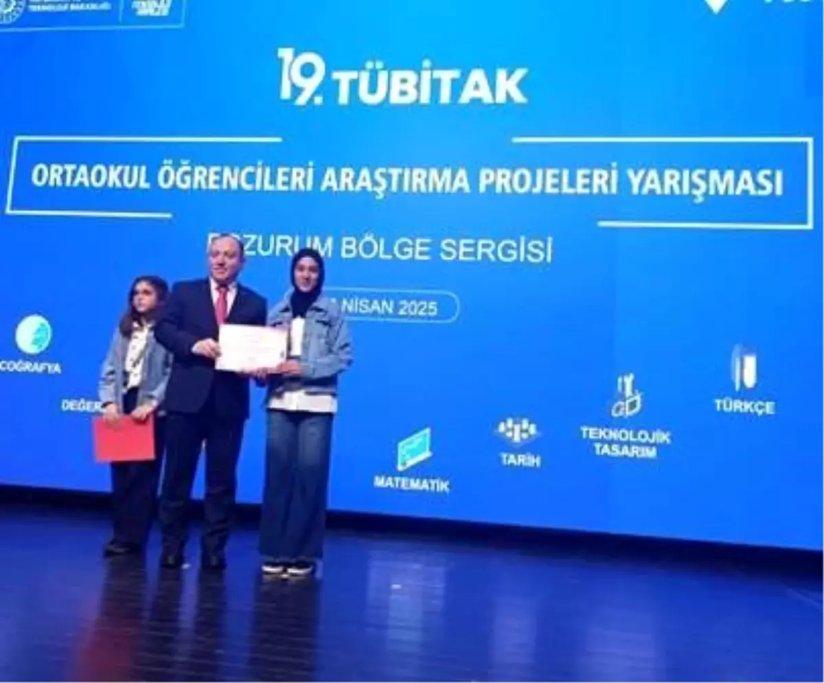 Erzurum Yakutiye Faik Güngör Ortaokulundan TÜBİTAK'ta büyük başarı