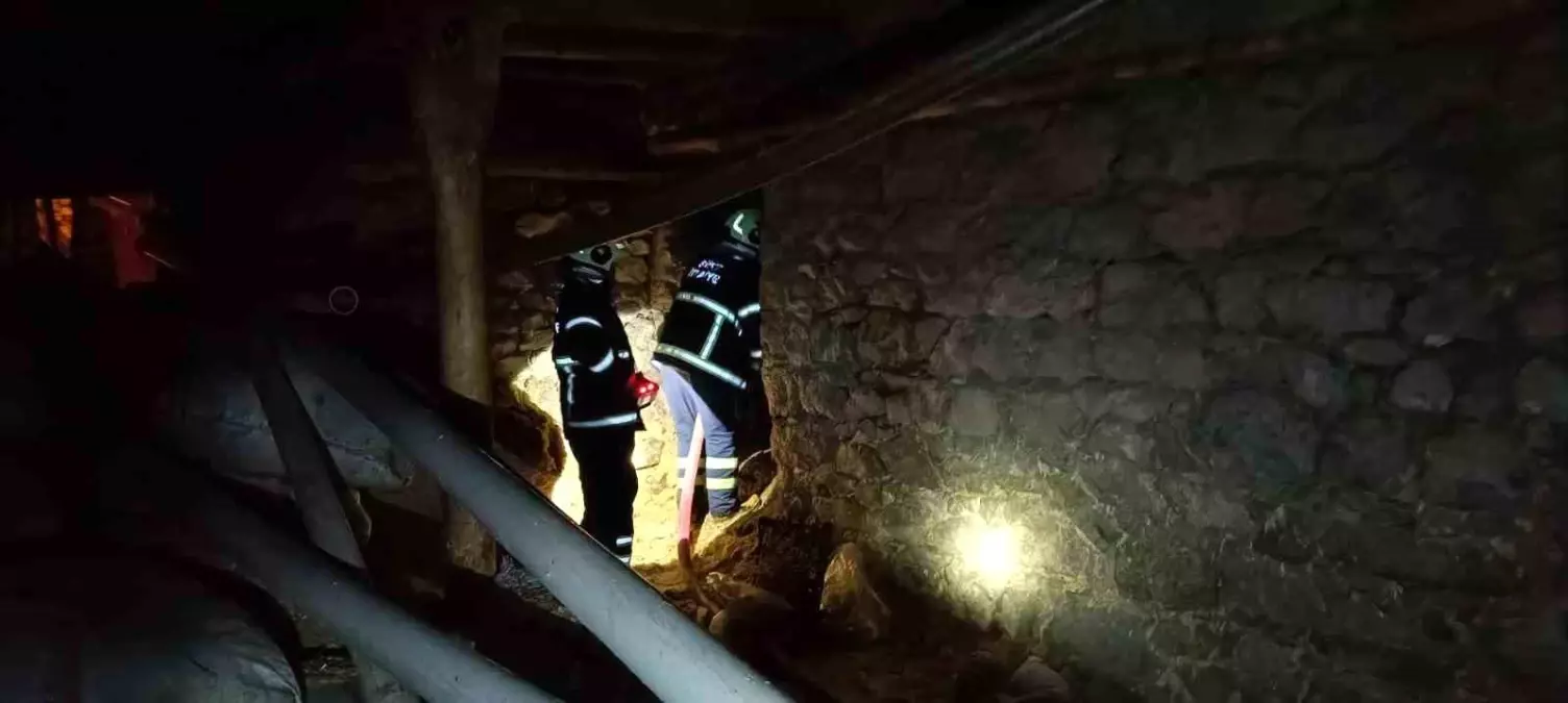 Siirt'te Ahırda Yangın Çıktı, Ekipler Zamanında Müdahale Etti