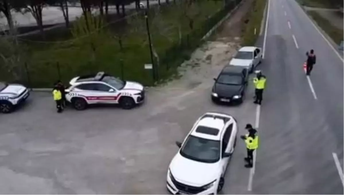 Akhisar'da Dron Destekli Trafik Denetimi: 18 Sürücüye Ceza