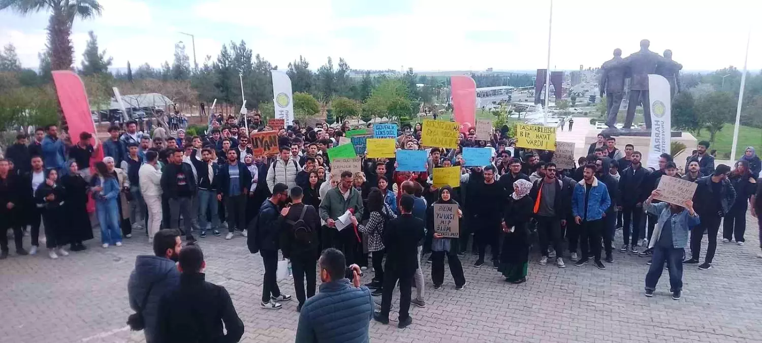 Harran Üniversitesi'nde Eylem: Öğrenciler Arkadaşlarının Ölümlerine Tepki Gösterdi