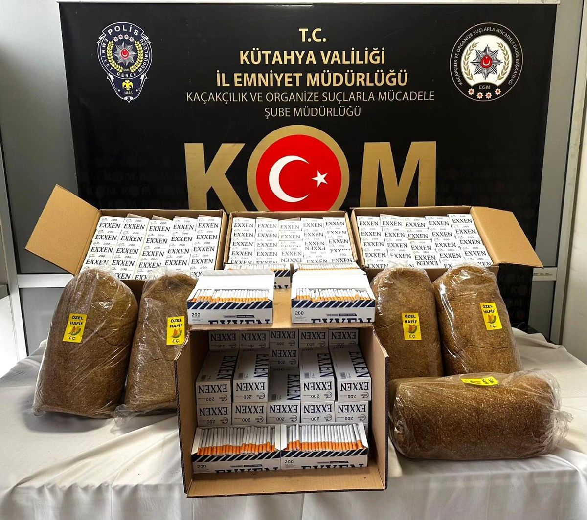 Kütahya'da Kaçak Tütün Operasyonu