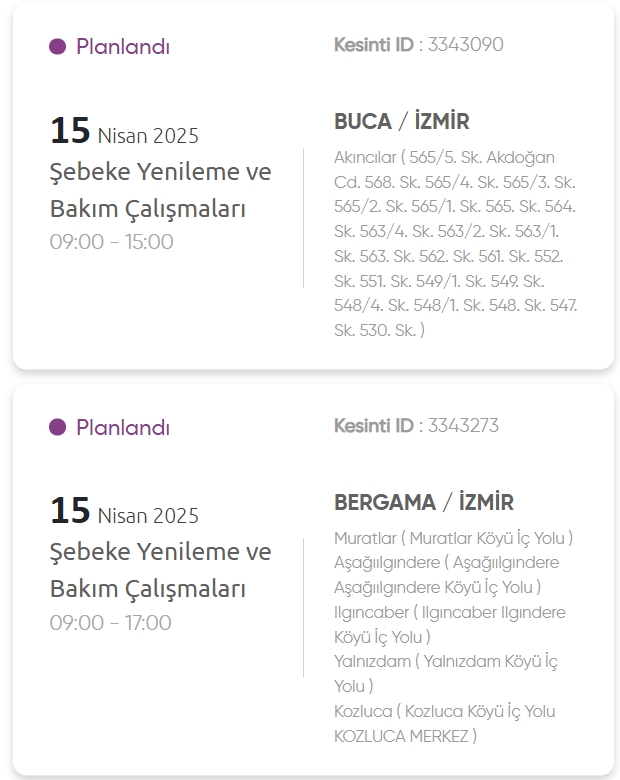 İzmir GEDİZ elektrik kesintisi! 15 Nisan İzmir'de elektrik kesintisi ne zaman bitecek, elektrikler ne zaman gelecek?