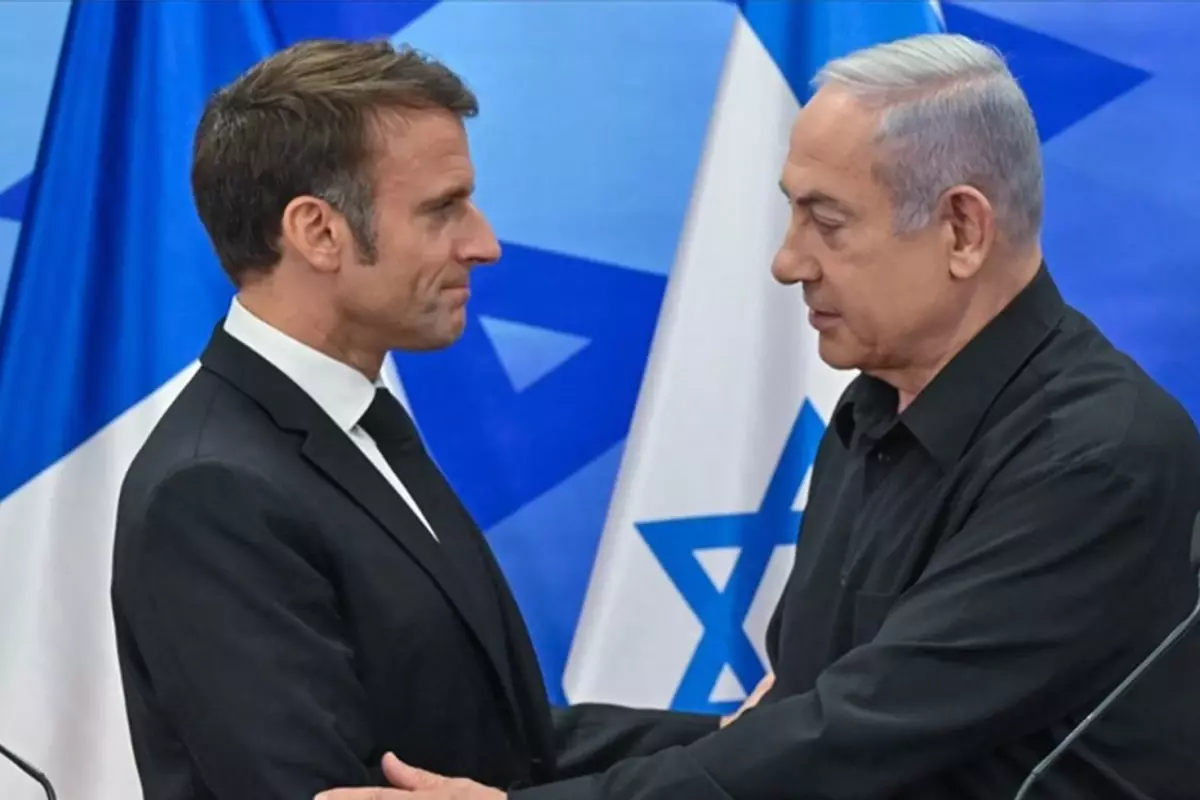 Netanyahu ile Macron arasında gergin görüşme