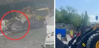 Talihsiz işçi, ilk iş gününde kepçenin altında kaldı