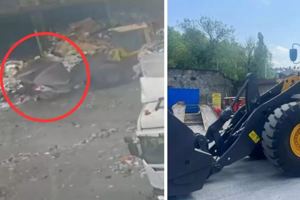 Talihsiz işçi, ilk iş gününde kepçenin altında kaldı