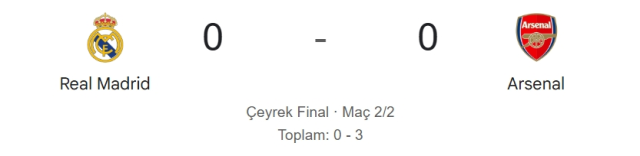 Real Madrid Arsenal maçı kaç kaç, bitti mi? MAÇ SONUCU! Real Madrid Arsenal golleri kim attı, canlı maç anlatımı!