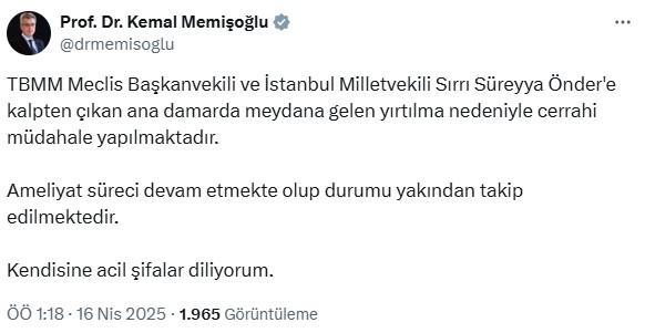 Sırrı Süreyya Önder ameliyata alındı Sırrı Süreyya Önder ameliyata alındı