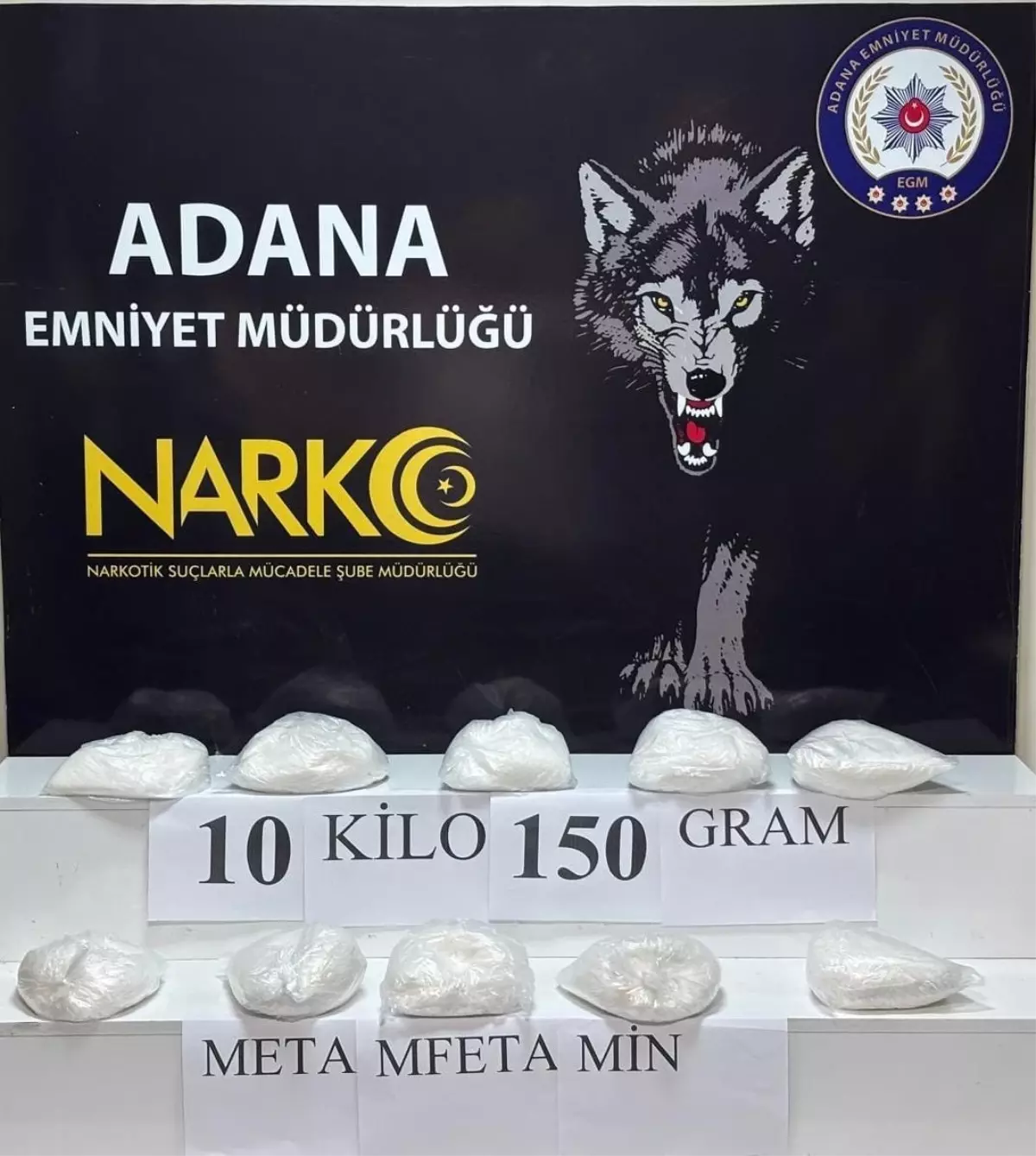 Adana'da Uyuşturucu Operasyonunda 10 Kilo Metamfetamin Ele Geçirildi