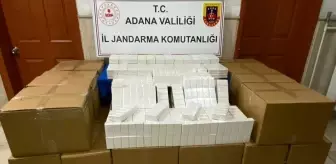 Adana'da Jandarma Operasyonunda 16 Bin 100 Paket Makaron Ele Geçirildi