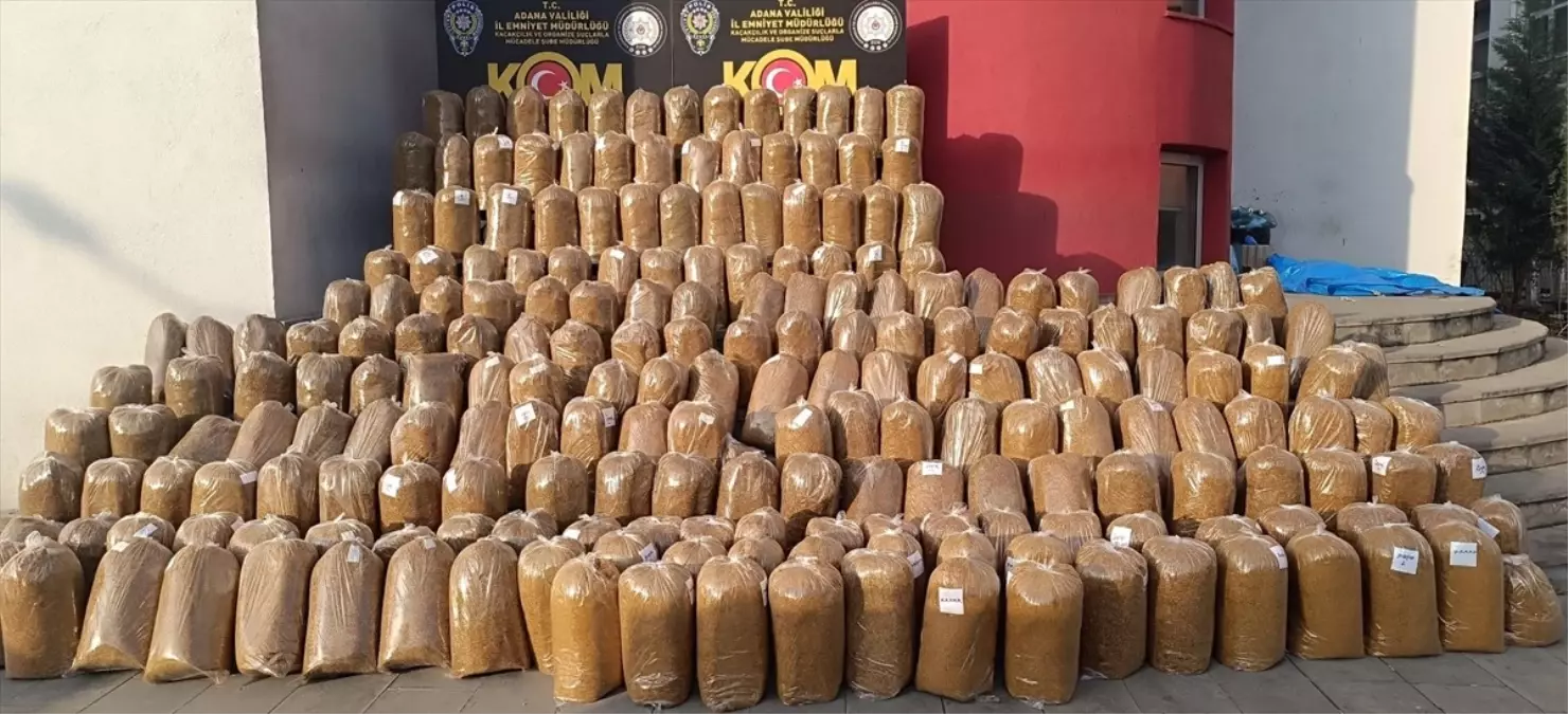 Adana'da 2 Ton Kaçak Tütün Ele Geçirildi, 6 Gözaltı