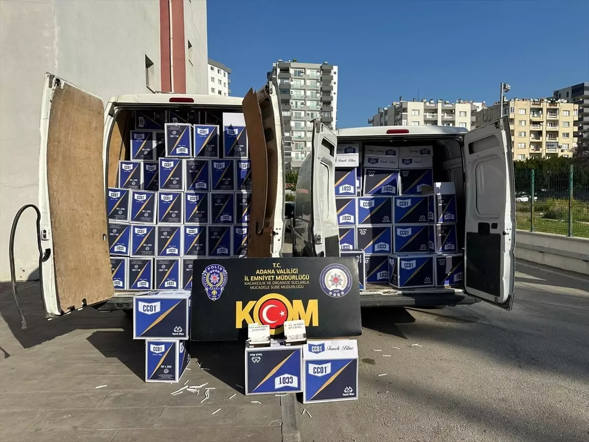 Adana'da 4.8 Milyon Makaron Ele Geçirildi