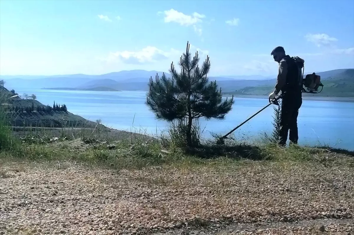 Ağın'da Mezarlık ve Parklarda Temizlik Çalışmaları Başlatıldı