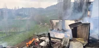 Artvin'de Yangın: 2 Katlı Ev ve Ahırlar Kül Oldu