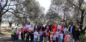 Ayvalık'ta Öğrenciler 23 Nisan İçin Zeytin Fidanı Dikti