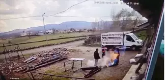 Bingöl'de Varil Patladı, Güvenlik Kamerası Kaydetti
