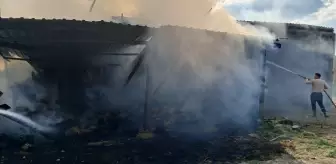 Mudurnu'da Yangın: Samanlıkta Bin Balya Saman Yandı
