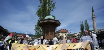 Saraybosna'da İsrail Saldırılarına Protesto