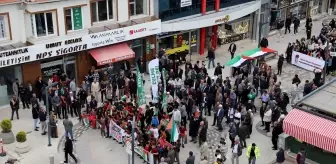 Cihanbeyli'de Gazze'ye Destek Yürüyüşü Düzenlendi