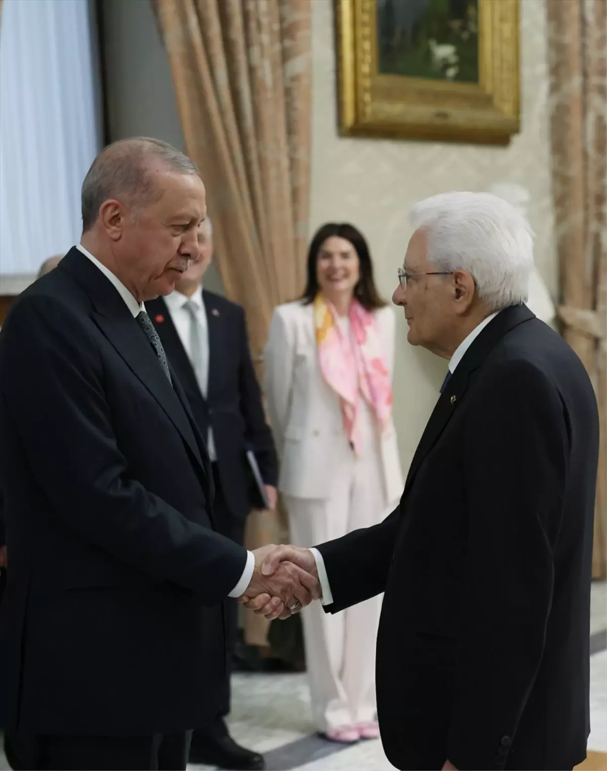 Cumhurbaşkanı Erdoğan, İtalya Cumhurbaşkanı Mattarella ile görüştü