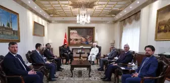 Diyanet İşleri Başkanı Ali Erbaş, Dünya Müslüman Alimler Birliği Heyetini Kabul Etti