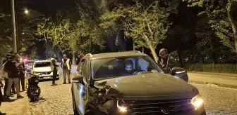Edirne'de Motosiklet-Cip Çarpıştı, Sürücü Yaralandı