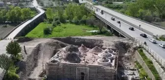 Edirne'deki Gazi Mihal Hamamı'nın Restorasyon Çalışmaları Devam Ediyor