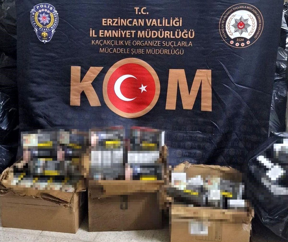 Erzincan'da Kaçakçılık Operasyonu: 5.120.000 Dal Makaron Ele Geçirildi