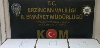 Erzincan'da Kaçakçılık Operasyonu: 25 Bin Dal Kaçak Sigara Ele Geçirildi