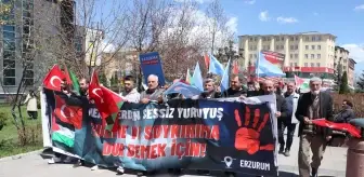 Erzurum'da sağlık çalışanları 77 haftadır Gazze için yürüyor