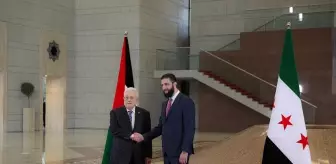 Filistin Devlet Başkanı Abbas, Şam'da Suriye Cumhurbaşkanı Şara ile Görüştü