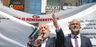 HAK-İŞ Genel Başkanı Arslan: 'Ekmeğimizi elimizden almaya kalkarlarsa hep burada olacağız'