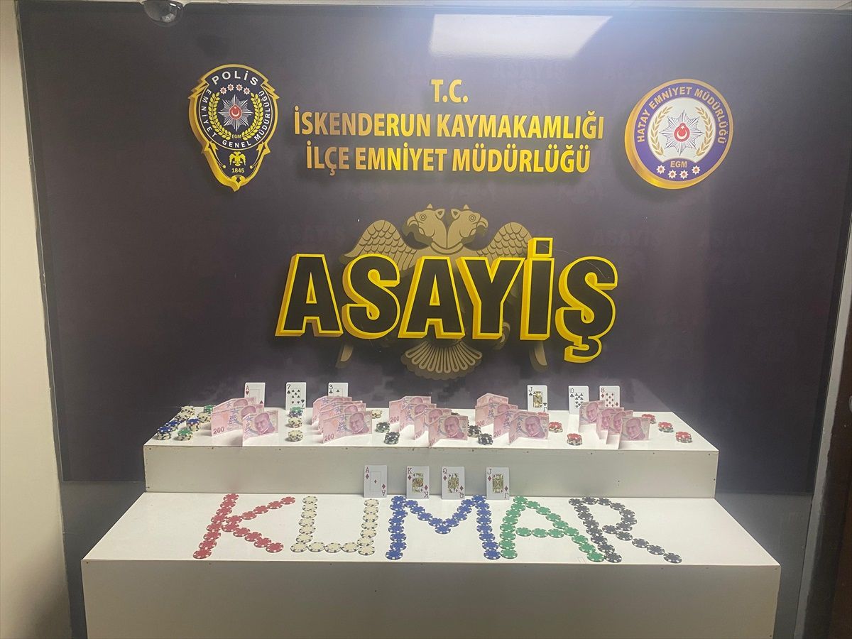 İskenderun'da Kumar Operasyonu: 10 Kişiye 92 Bin Lira Ceza