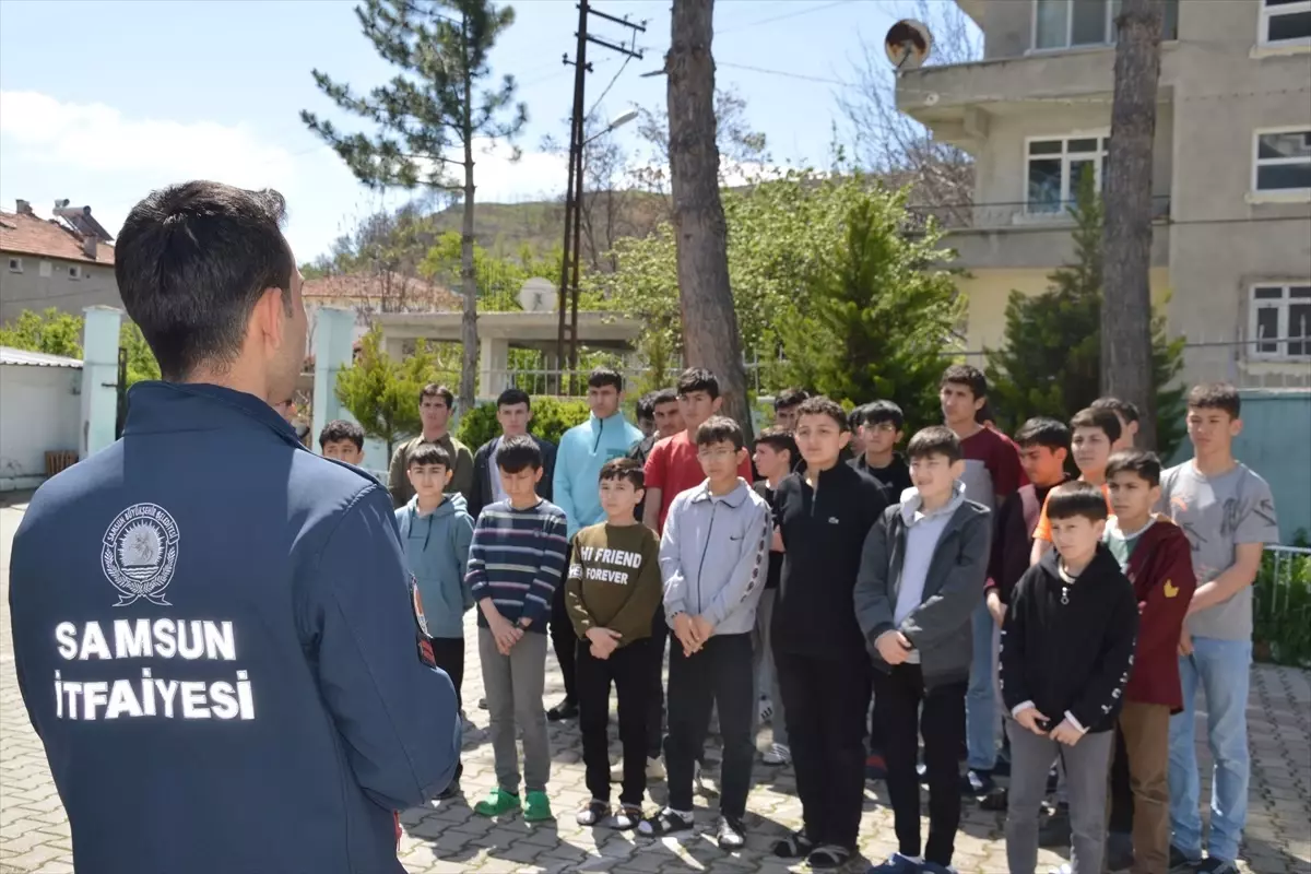 Havza'da Öğrencilere Yangın Eğitimi Verildi