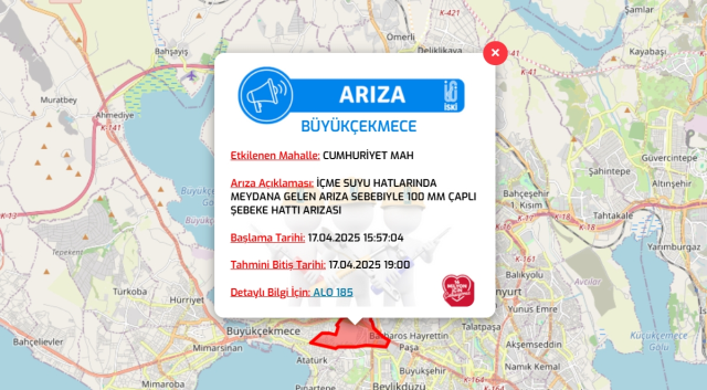 İstanbul BÜYÜKÇEKMECE su kesintisi! 17-18 Nisan İSKİ Büyükçekmece su kesintisi ne zaman bitecek, sular ne zaman gelecek?