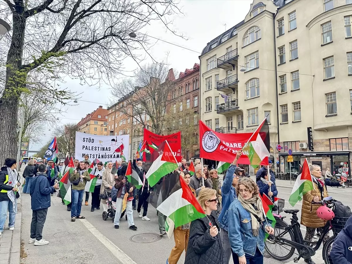 Stockholm'de Filistin'e Destek Gösterisi Düzenlendi