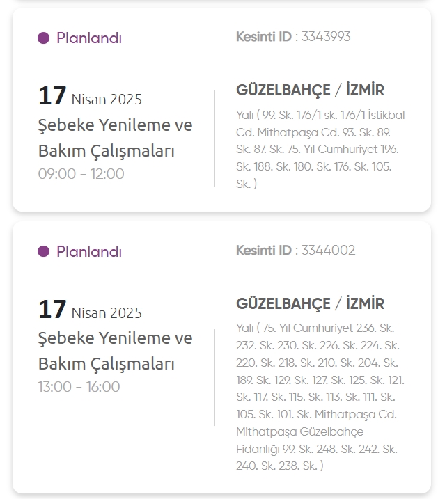 İzmir GEDİZ elektrik kesintisi! 17 Nisan İzmir'de elektrik kesintisi ne zaman bitecek, elektrikler ne zaman gelecek?