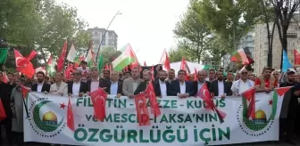 Kahramanmaraş'ta Filistin'e Destek Yürüyüşü Düzenlendi