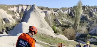 Kapadokya'da Yürüyüş Sırasında Sakatlanan İspanyol Turist Hastaneye Kaldırıldı