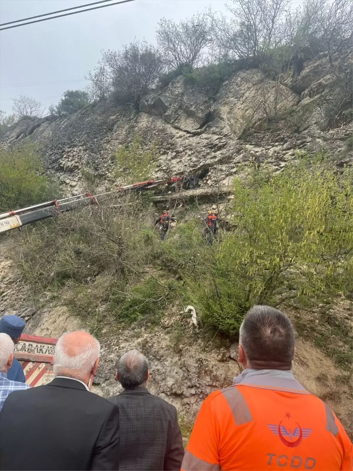 Karabük'te Kayalık Alana Düşen İnek Kurtarıldı