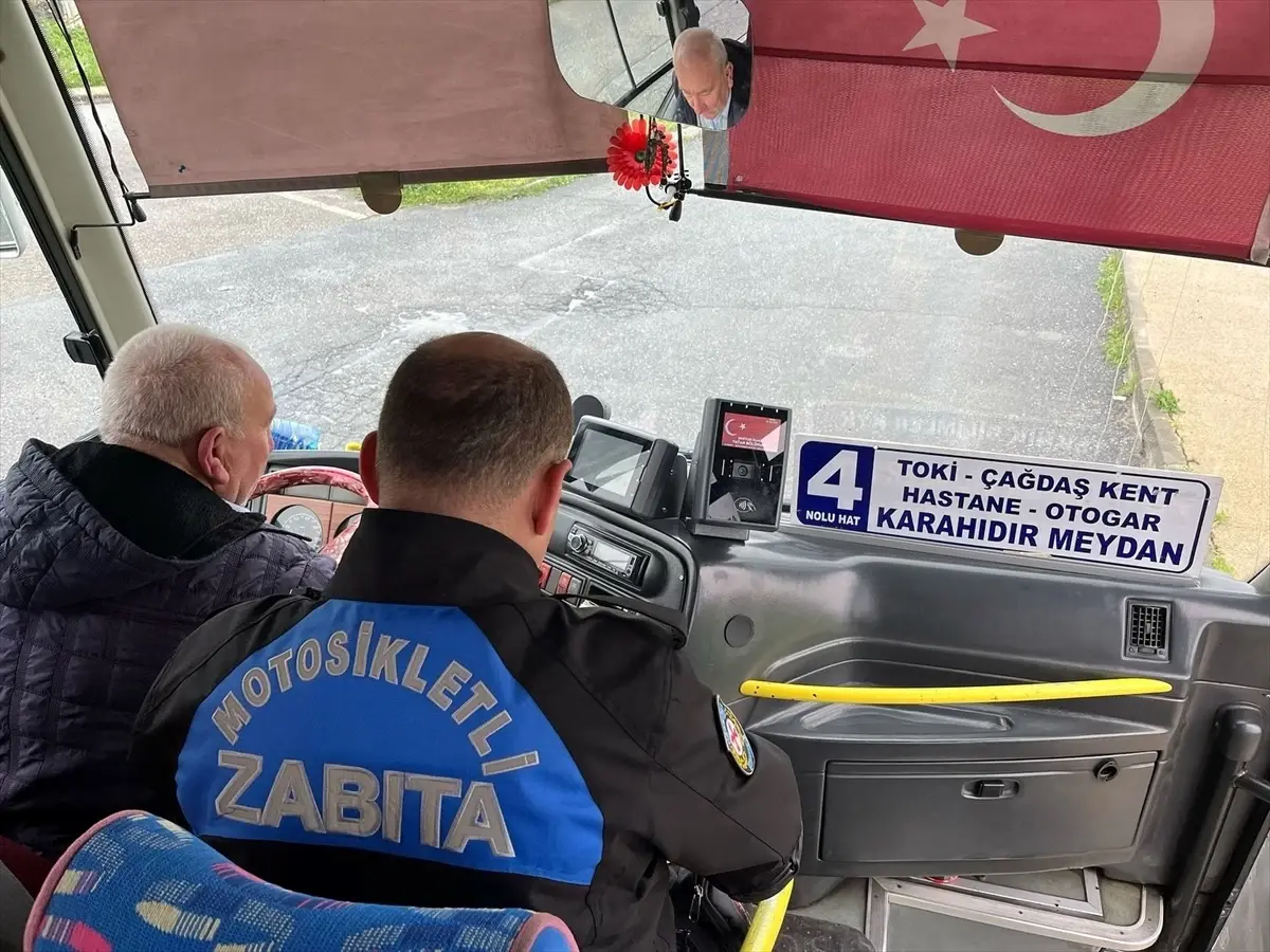 Kırklareli'nde Zabıta Ekiplerinden Toplu Taşıma Denetimi