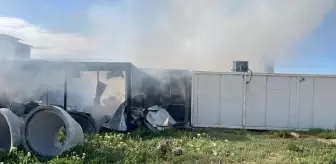 Kulu'daki İşçi Konteynerinde Yangın Çıktı
