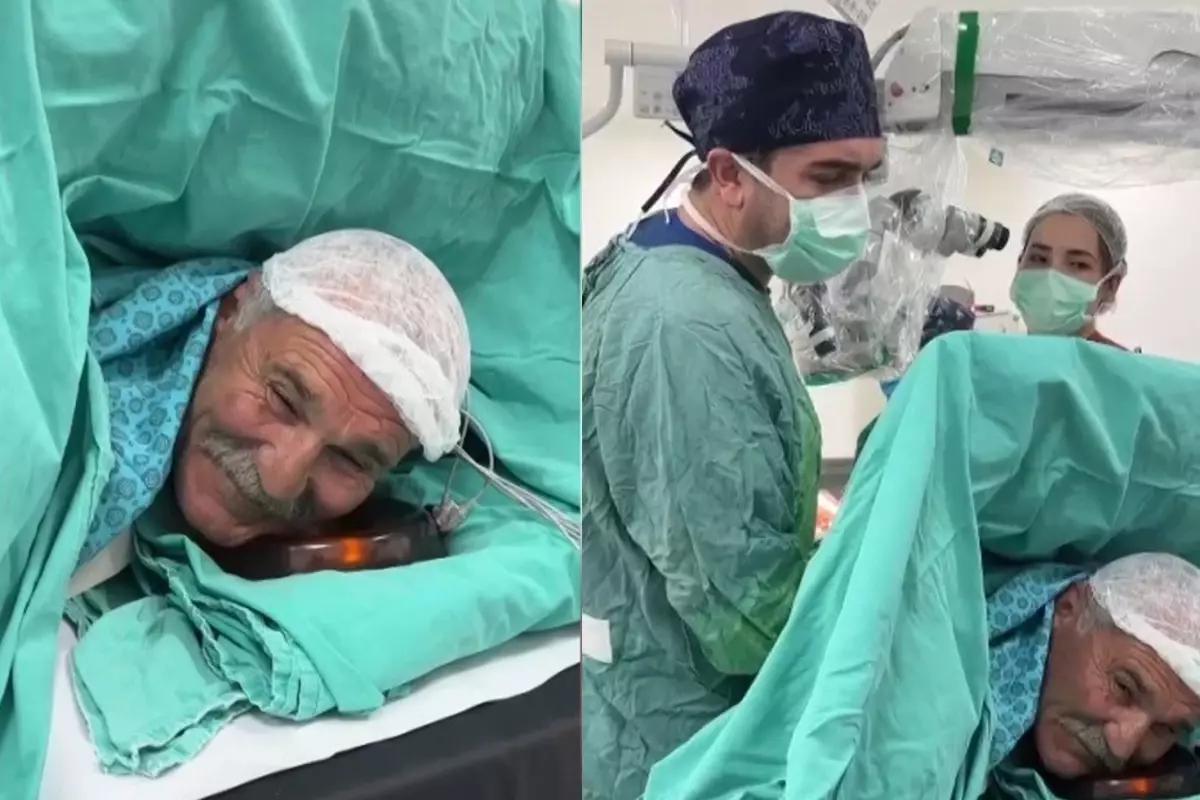 Korktuğu ameliyata arabesk müzikle girdi