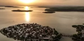 Gölyazı'da Gün Batımı Drone ile Görüntülendi