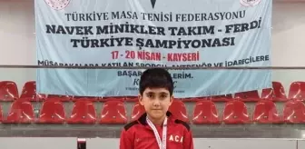 Malatyalı Masa Tenisi Sporcusu Muhammed Emre Kantik, Türkiye İkincisi Oldu