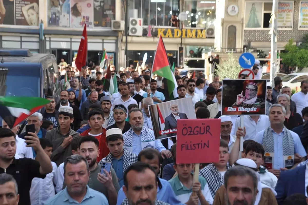 Kızıltepe'de Gazze Saldırıları Protesto Edildi