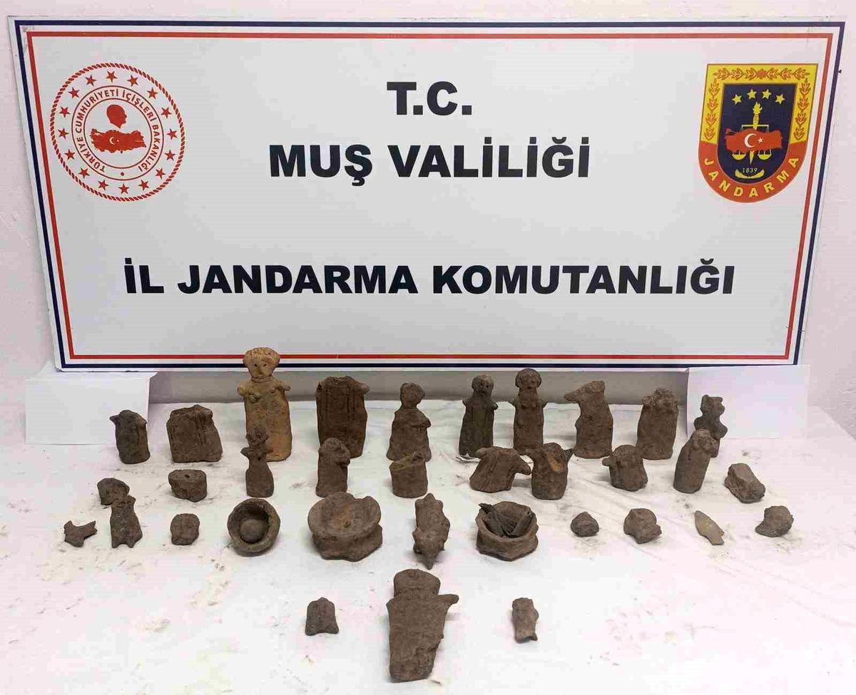 Muş'ta Tarihi Eser Kaçakçılığı Operasyonu: 42 Parça Obje Ele Geçirildi